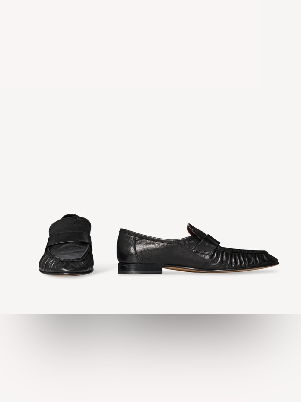 THE ROW Soft Loafer Black Leather Authentic Sz 46 / 13 US $1370 Le Loafer YSL